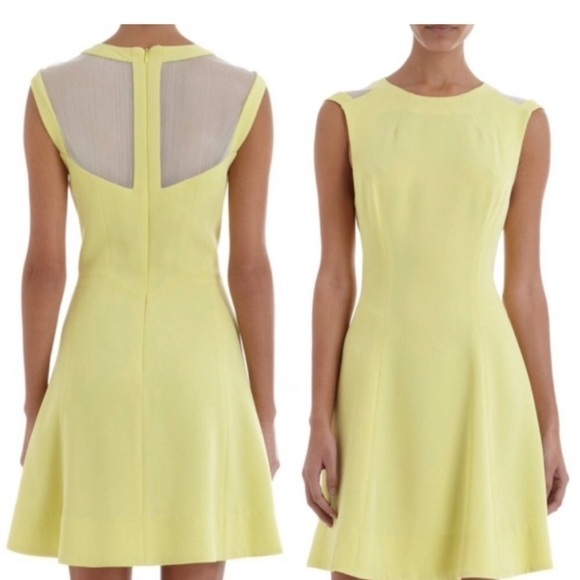 NWT Rag & Bone yellow and white Ruby sleeveless fit and flare dress size 6 - Picture 1 of 9